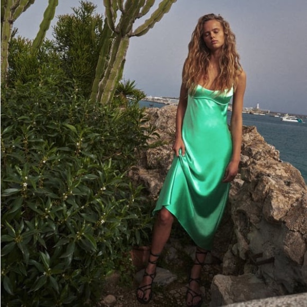Viral zara satin dress
